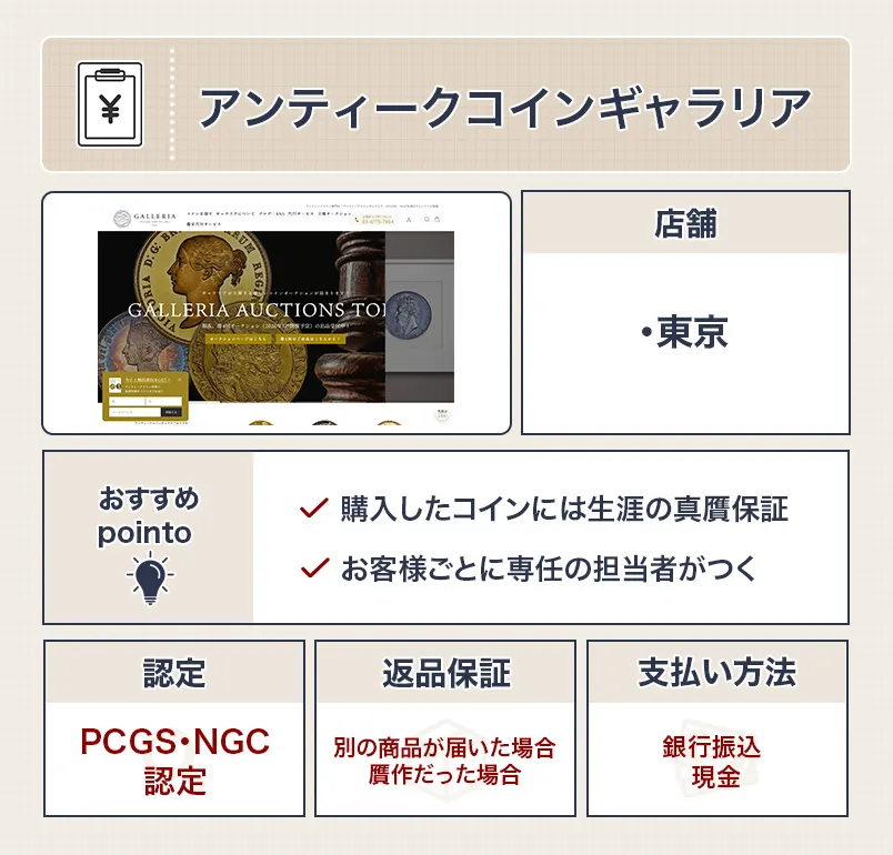 アンティークコインギャラリア