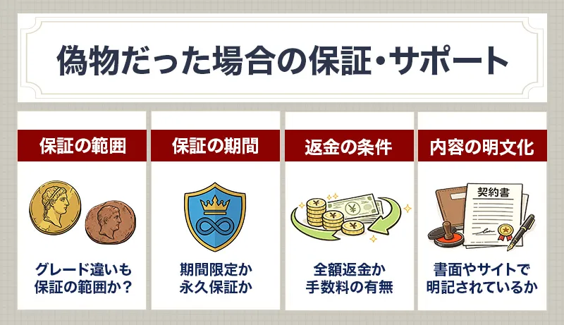 アンティークコインの購入時にチェックするべき保証
