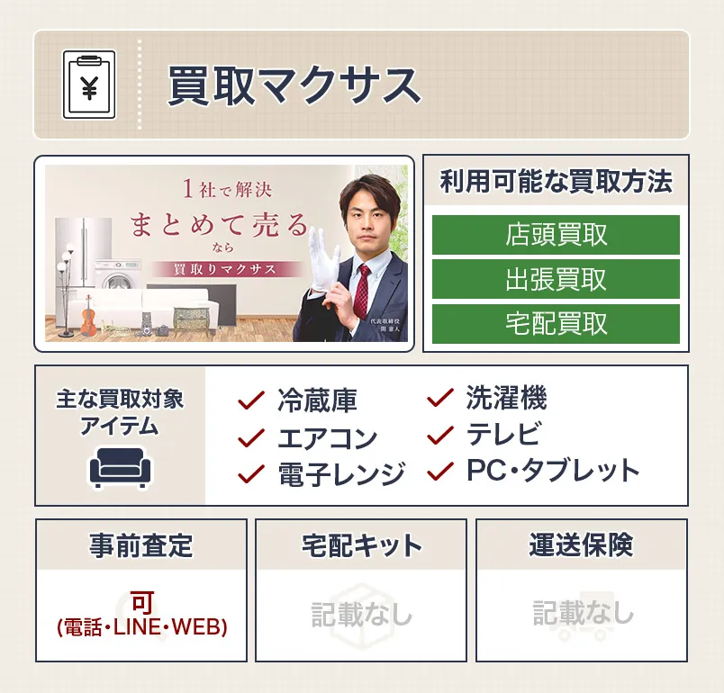 買取マクサスの家電買取
