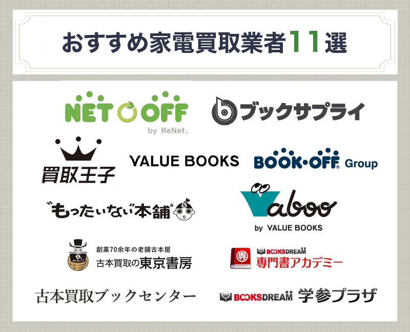 おすすめの古本買取業者11選