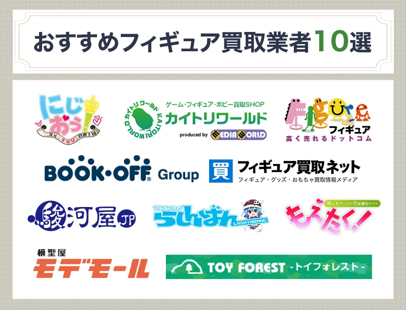 おすすめのフィギュア買取業者10選