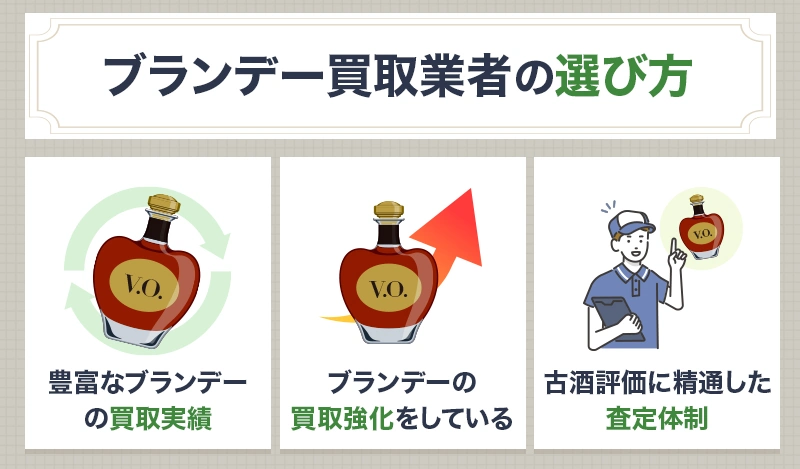 ブランデー買取業者選びで重要なポイント3つ