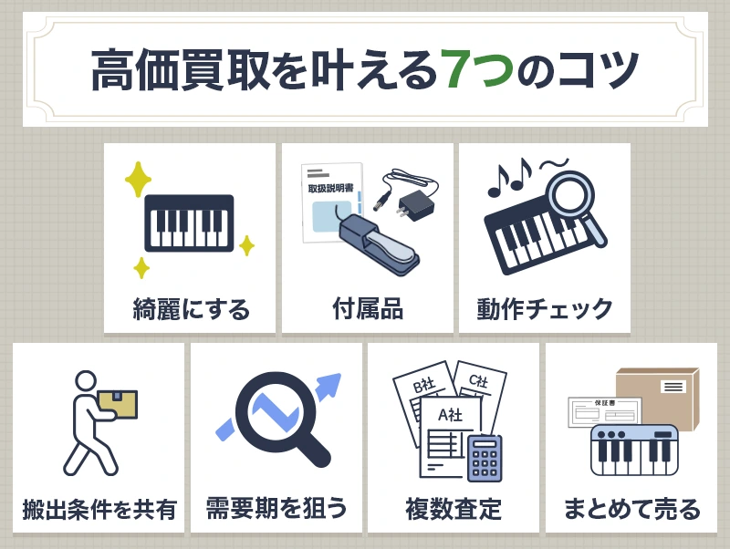 電子ピアノの高価買取を叶える7つのコツ