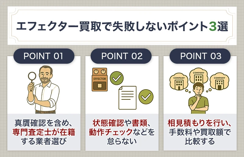 エフェクター買収で失敗しないポイント3選