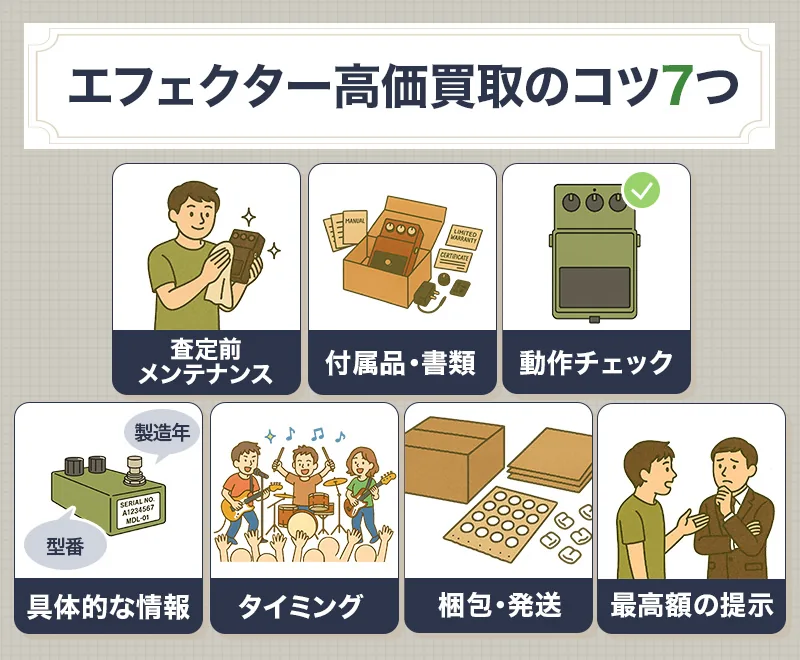エフェクターを高価買取してもらう7つのコツ