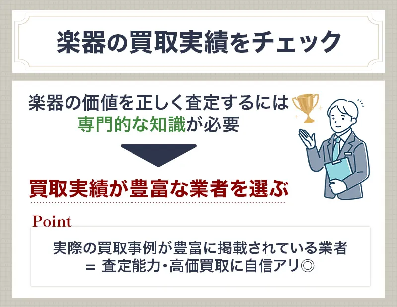 楽器の買取実績をチェック