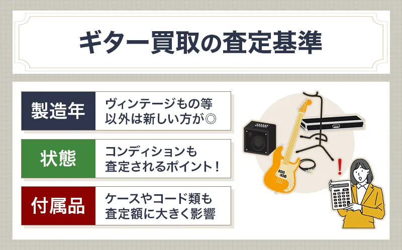 ギター買取の査定基準