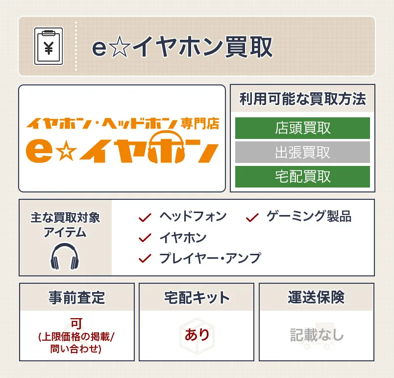 e☆イヤホン 買取