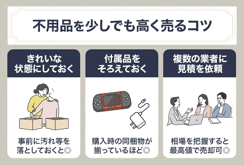 不用品を高く売るためのコツ
