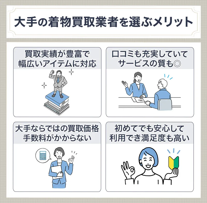 大手の着物買取業者を選ぶメリット