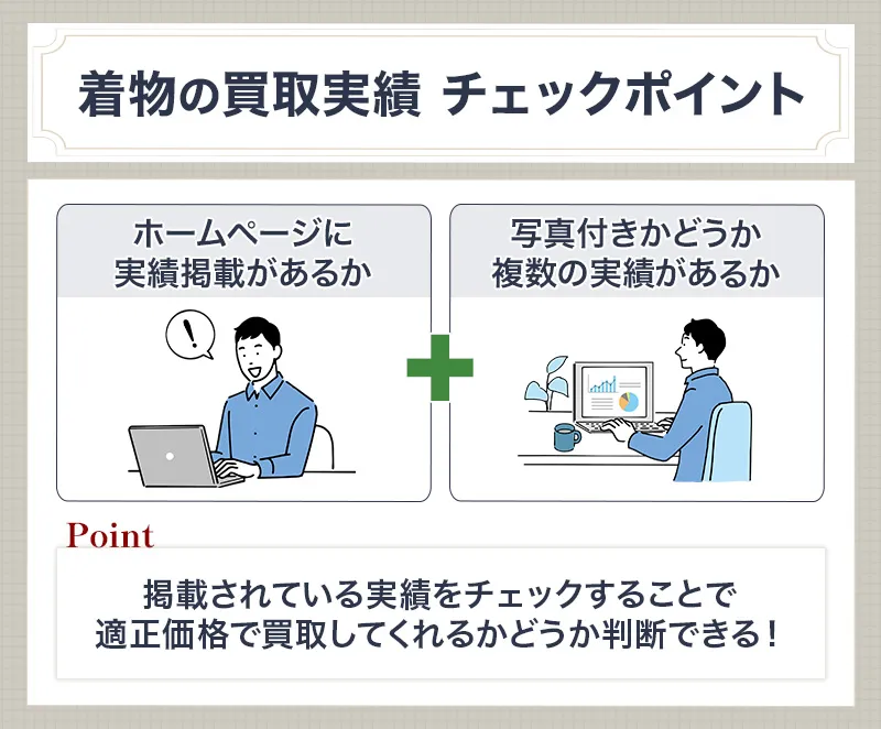 着物買取業者の実績のチェックポイント