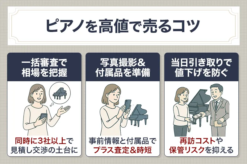 ピアノを高値で売るコツ