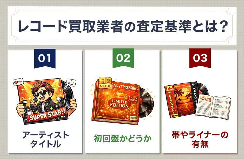 レコード買取の査定基準イメージ
