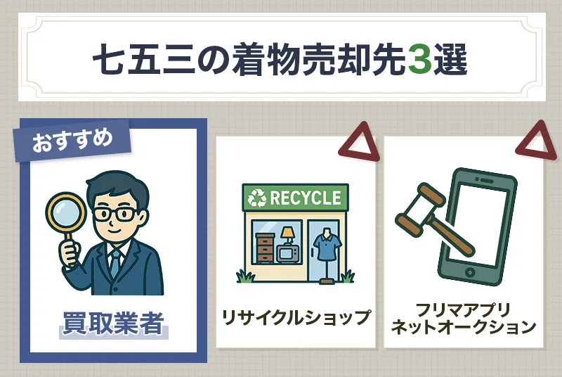 七五三の着物の3つの売却先