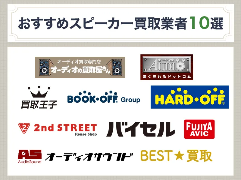 スピーカー買取のおすすめ業者10選