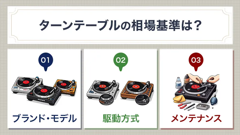 ターンテーブル買取の査定基準