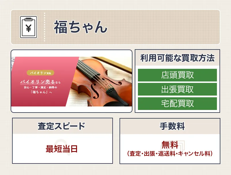 福ちゃんのバイオリン買取