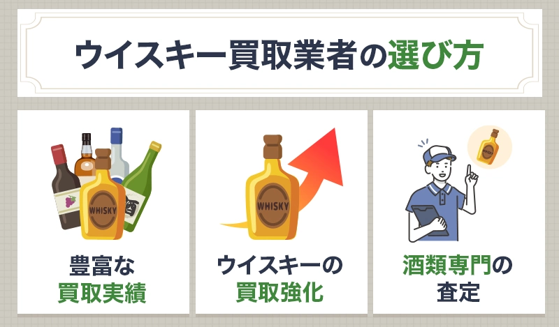 ウイスキー買取業者選びで重要なポイント3つ