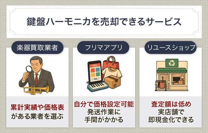 鍵盤ハーモニカを売却できるサービス