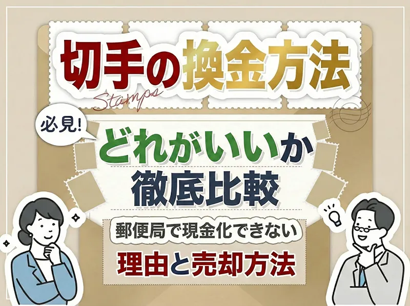 切手換金方法の比較ガイド！郵便局で現金化できない理由と売却のコツ